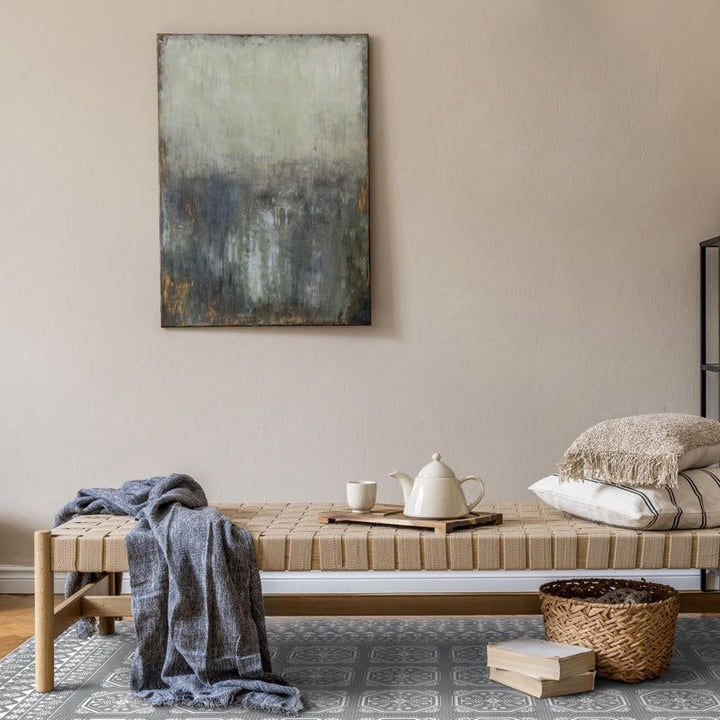 Adama Alma Kinaray Grey Vinyl Rug 91x152cm