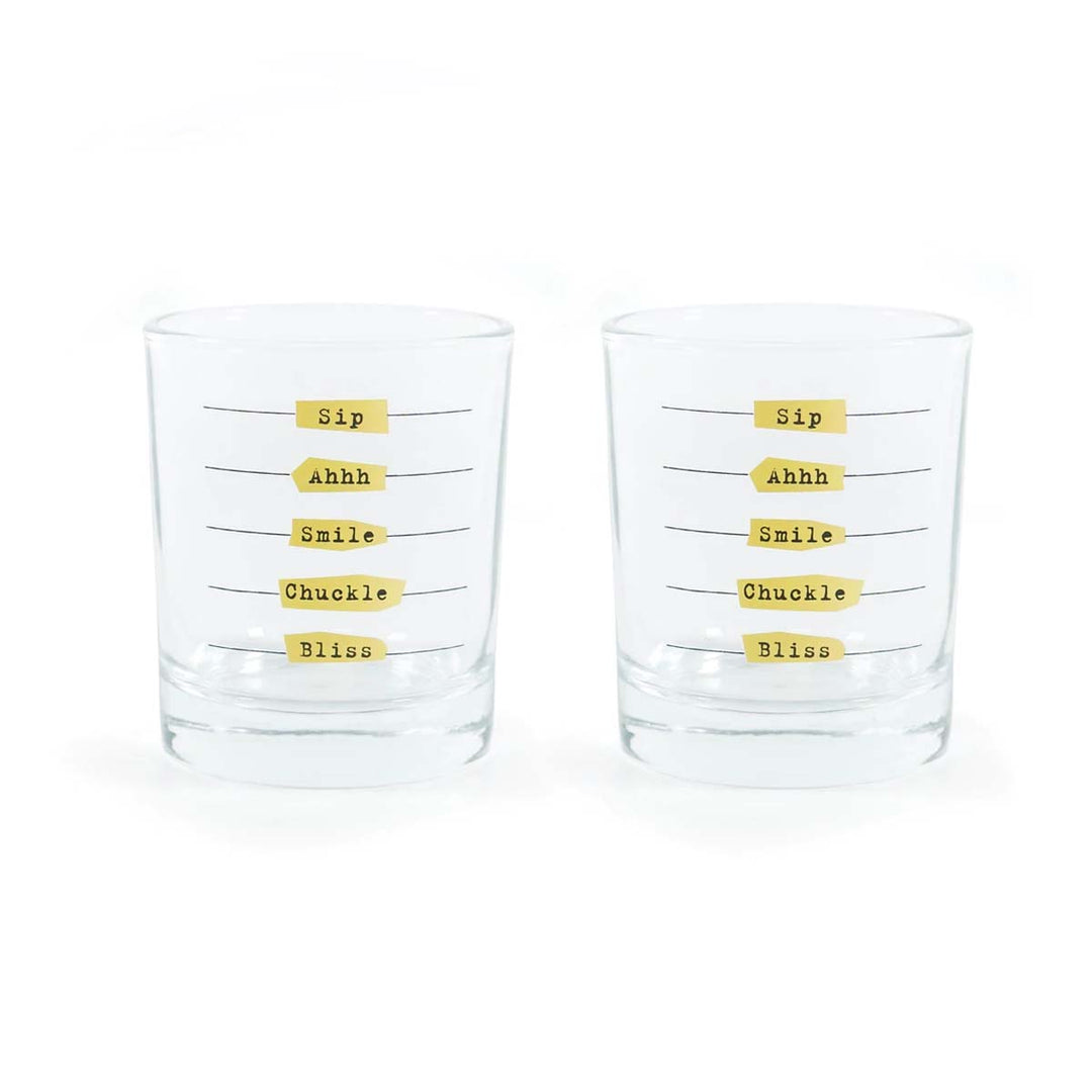 KIKKERLAND FIVE STAGES TO HAPPINESS GLASS