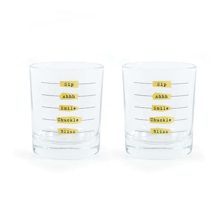 KIKKERLAND FIVE STAGES TO HAPPINESS GLASS