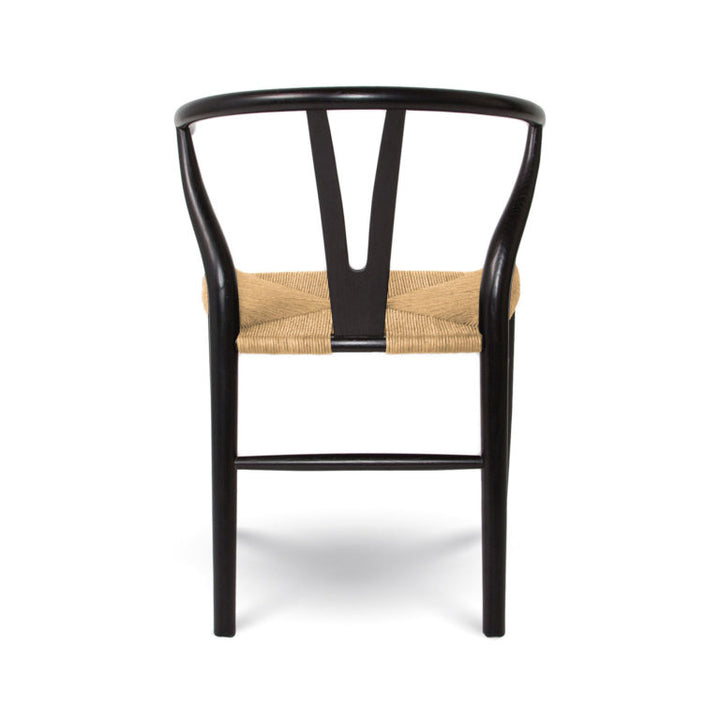 Frida Dining Chair Black With Natural Seat