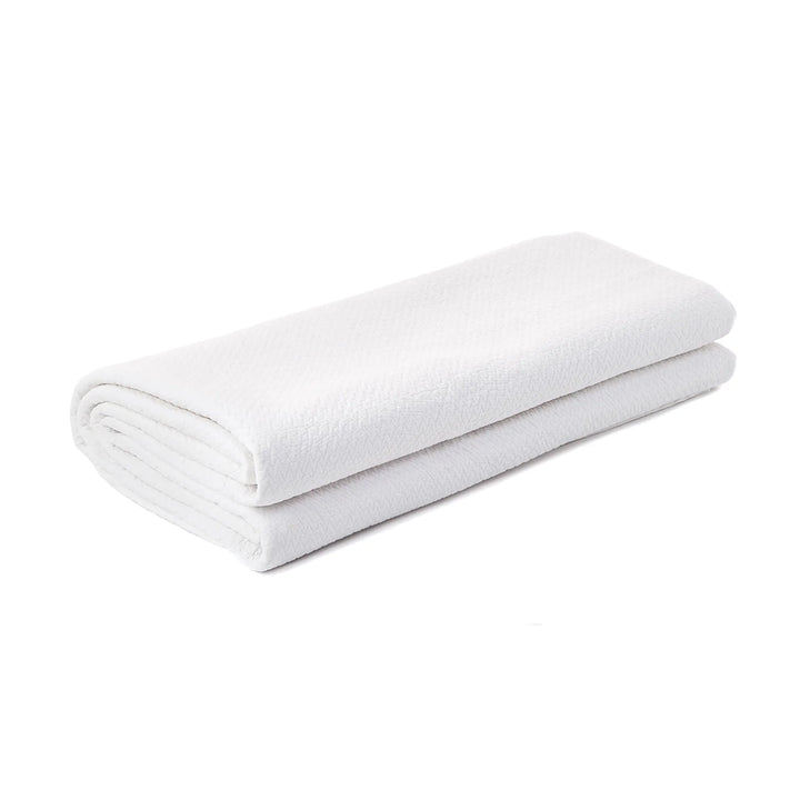 Quilted Plain White Topstitched with Chevron Pattern