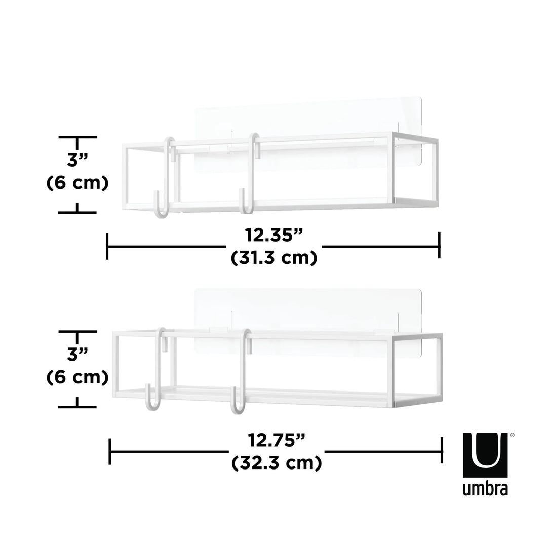 Umbra Cubiko Shower Bin Set 2 - White