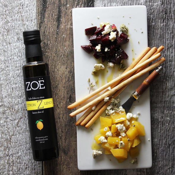 Huile d'olive infusée au citron de Zoe 250ml