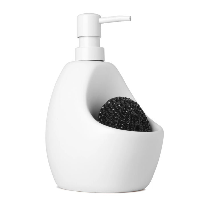 Umbra Joey Soap Pump And Scrubby - White