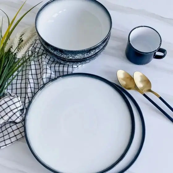 Maxwell & Williams Caviar Granite High Rim Platter 33cm