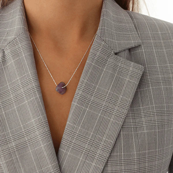PILGRIM THIRD EYE CHAKRA NECKLACE SLIVER PLATED