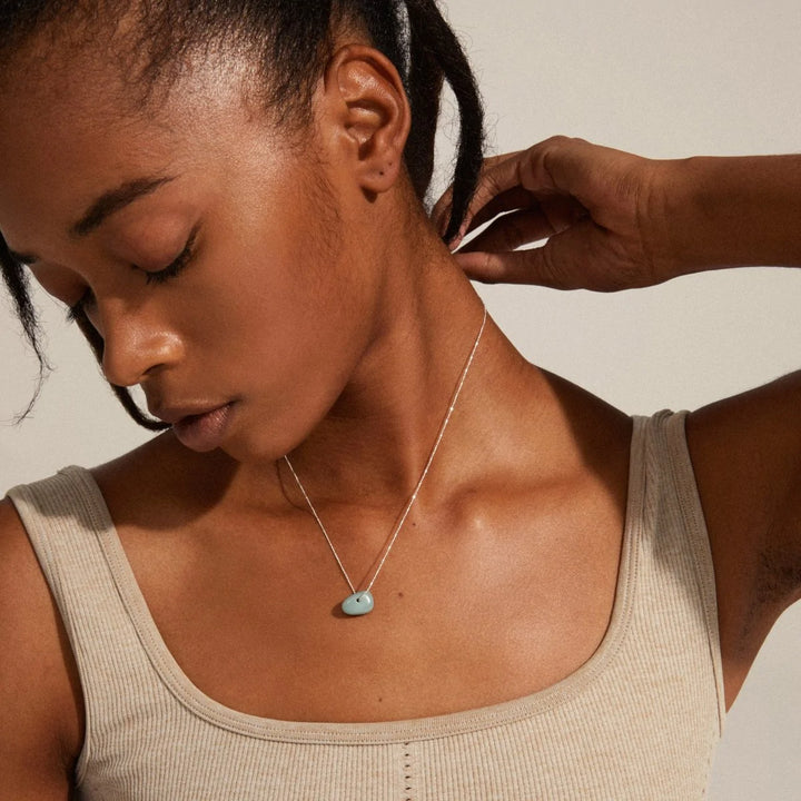 PILGRIM THROAT CHAKRA NECKLACE SILVER PLATED