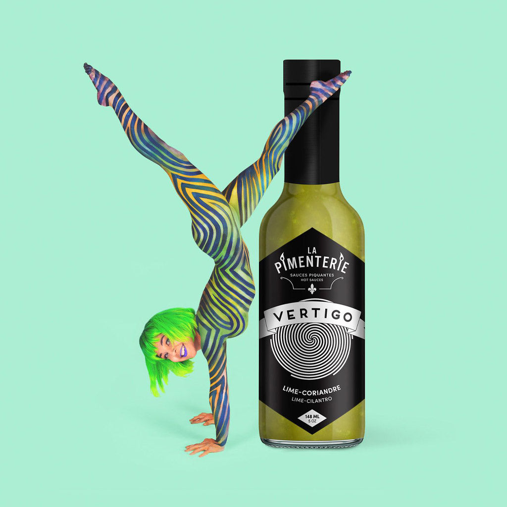 LA PIMENTERIE - SAUCE CHAUDE VERTIGO LIME/CORIANDRE 148 ml