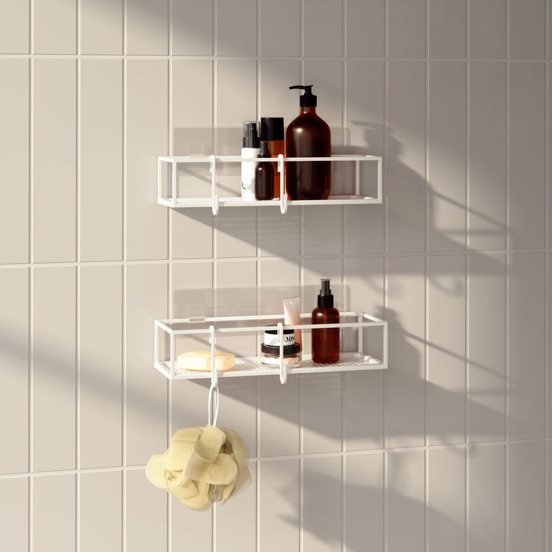 Umbra Cubiko Shower Bin Set 2 - White