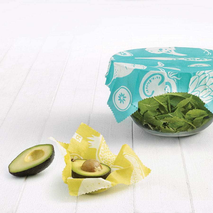 RICARDO Set of 4 Small Yellow Reusable Food Wraps