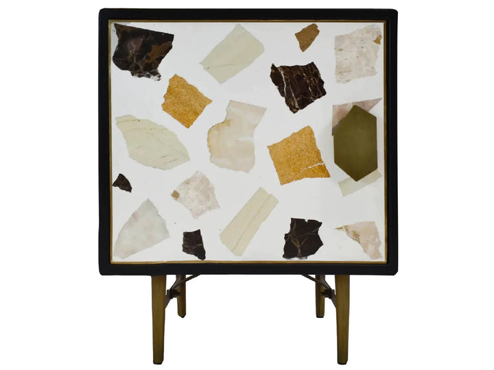 Terrazzo Nightstand - White Mosaic