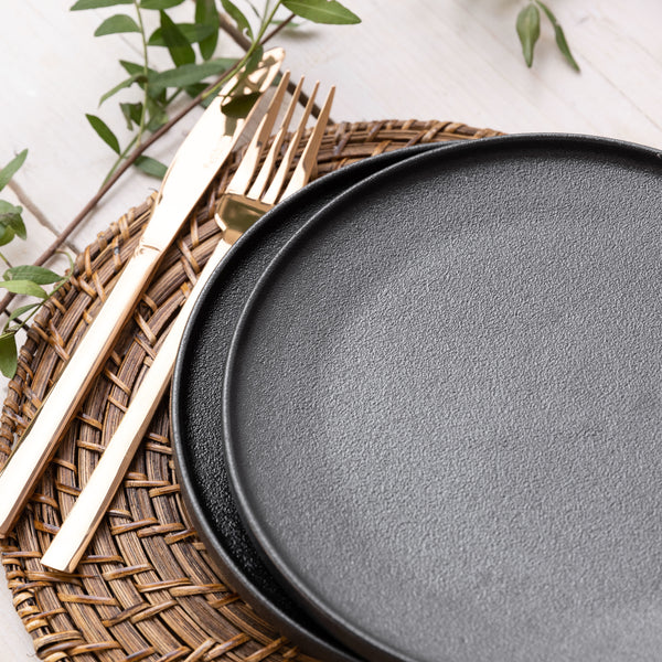 Assiette CAVIAR noir 24.5cm