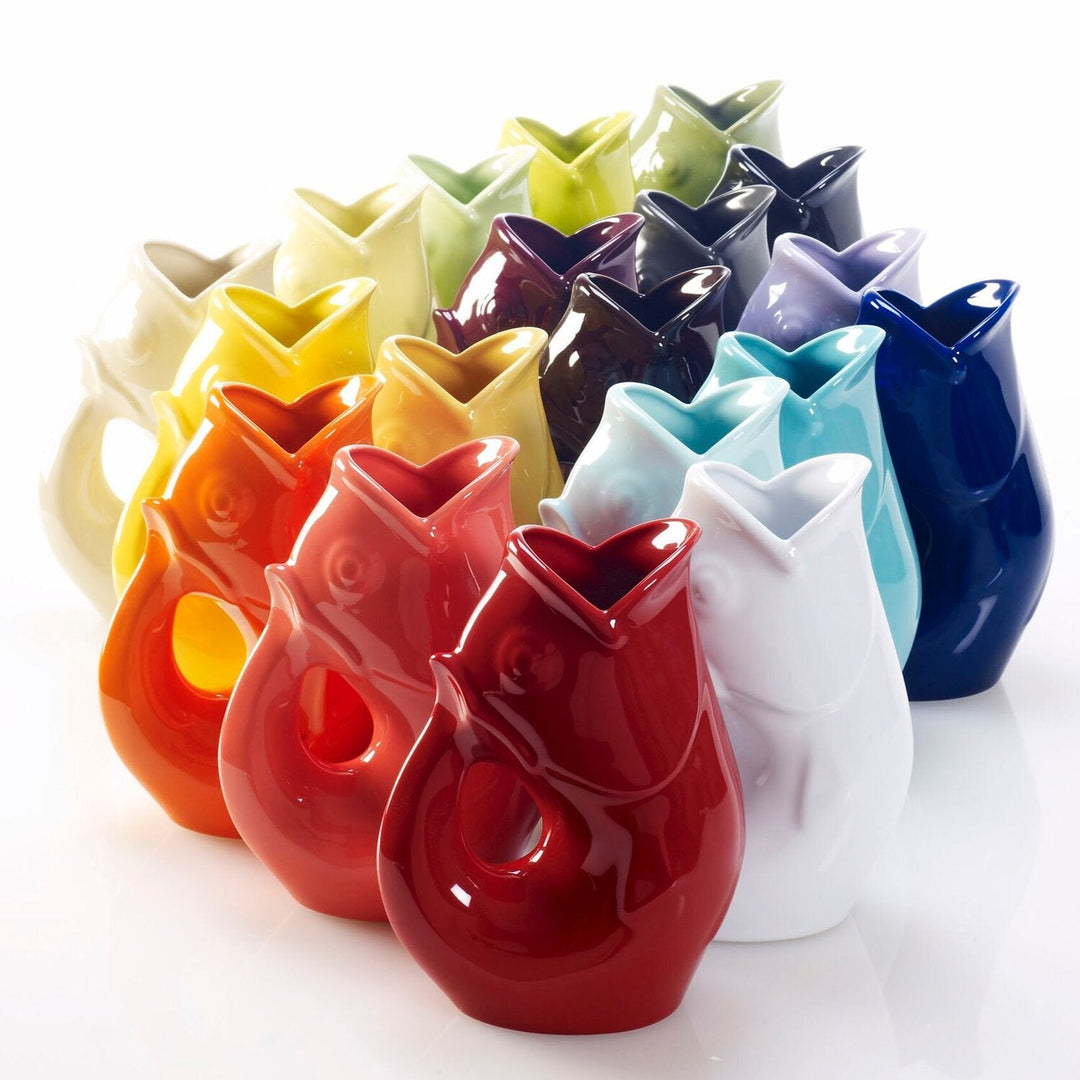 Gurglepot ceramic fish pitchers collection at G.D'Aoust