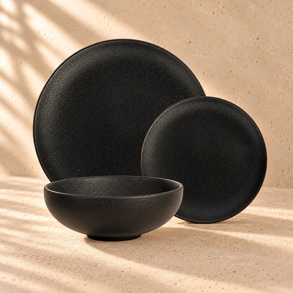 G. D’Aoust | Kitchenware / Dinnerware Sets | CAVIAR DINNER SET - BLACK 12PC