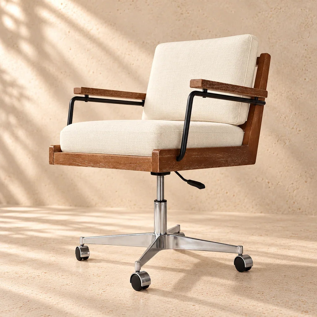 G. D’Aoust | Furniture / Office Chairs | OAKLAND OFFICE CHAIR "NATURAL FLAX (LIMITED EDITION)"