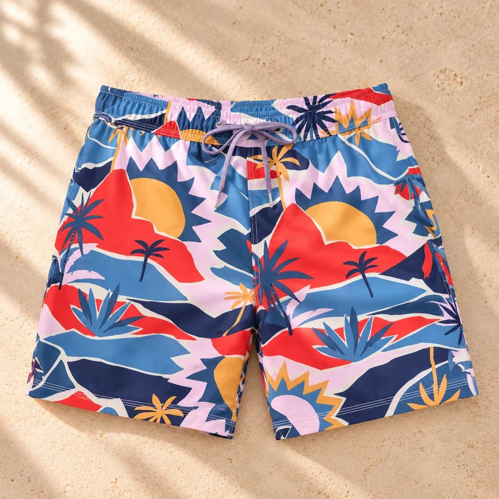 G. D’Aoust | Men / Swimwear | OH BUOY 2N1 VOLLEY 5'' CLASSIC SWIM TRUNK "BREAK OF DAWN-BLUE"