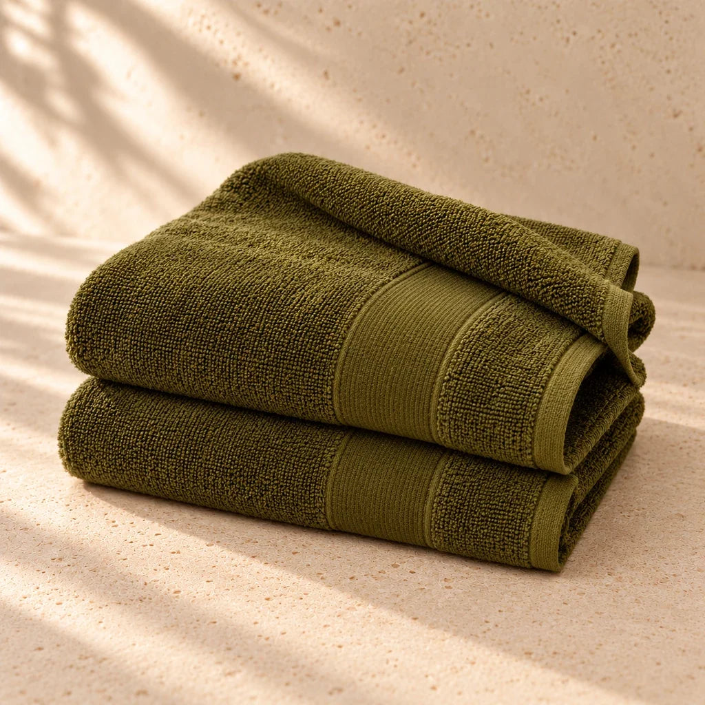 G. D’Aoust | Homeware / Towels | CLASSIC HAND TOWEL - MOSS GREEN (2 PACK)