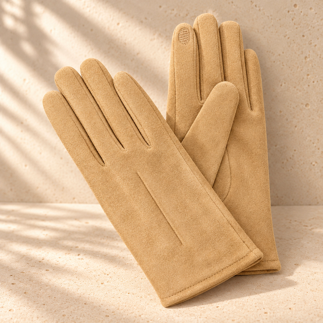 IAPAMMI GLOVES "TIGER'S EYE" on warm limestone