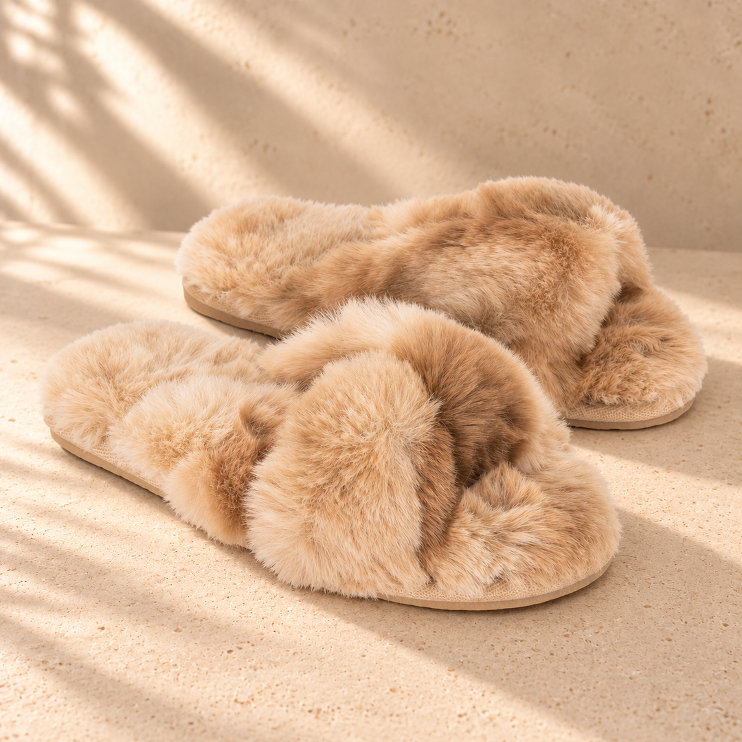 Women's shoes and slippers at G. D'Aoust on warm limestone