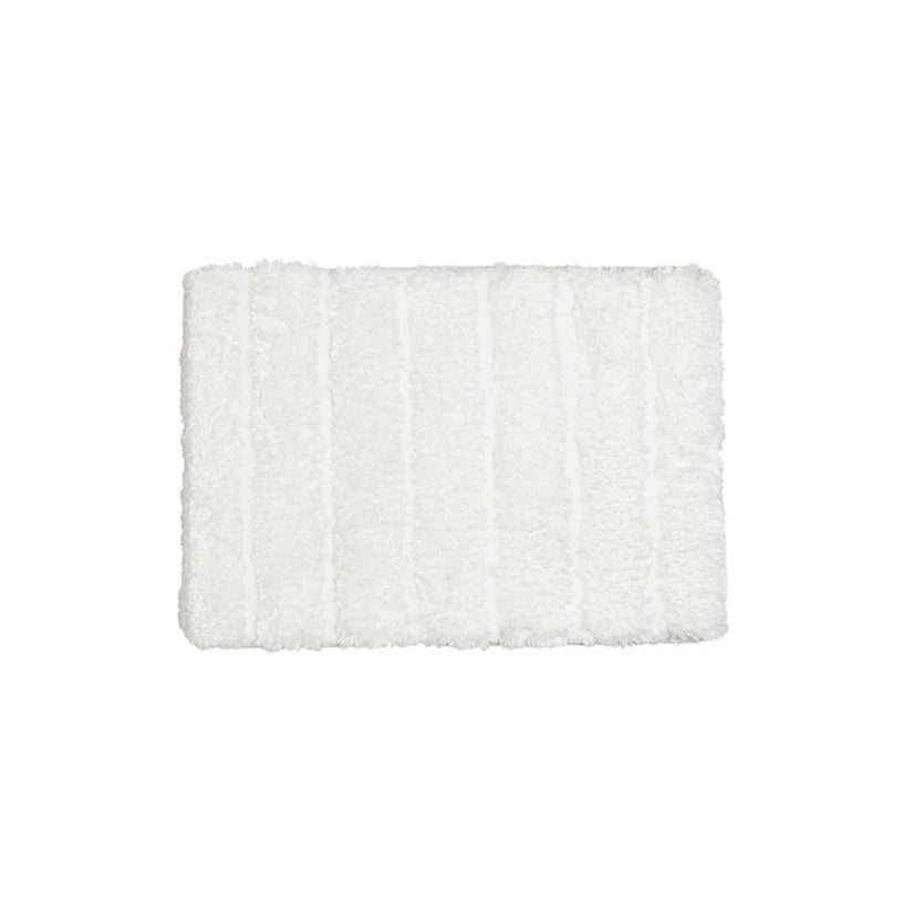 Harman Luxe Ribbed Memory Foam Bath Mat White