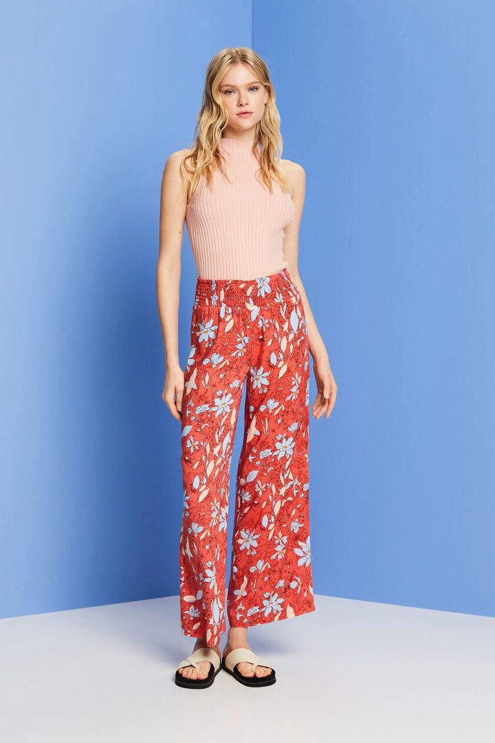 WIDE LEG PULL-ON TROUSERS