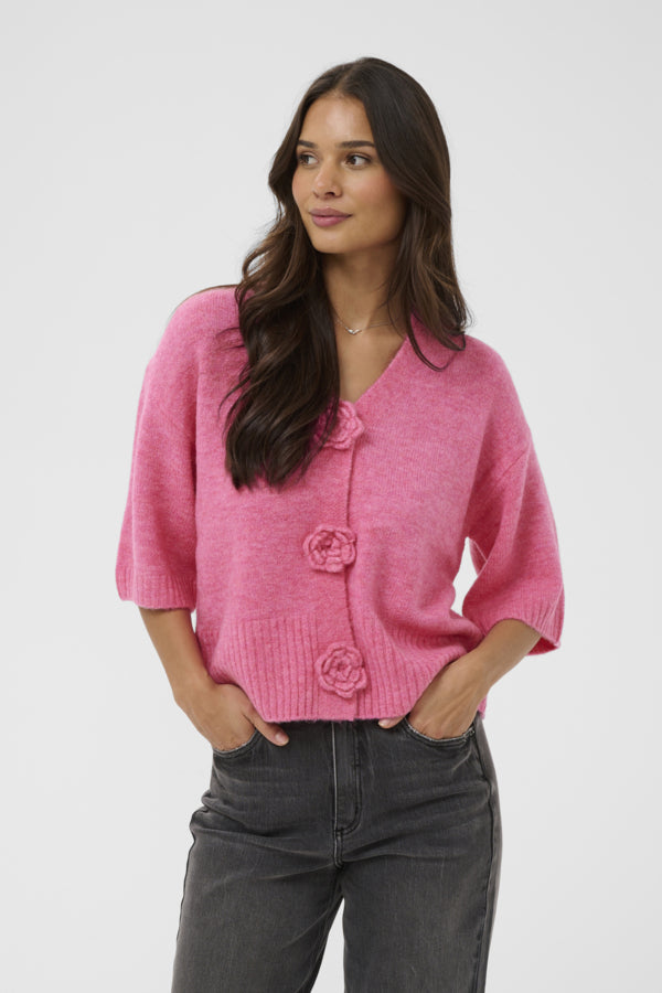 KAROSIE CARDIGAN "PINK POWER MELANGE"