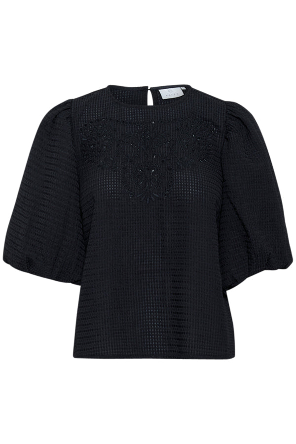 KAFFE KAMELANIE BLOUSE - DEEP BLACK