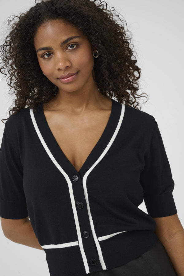 KAFFE KAMALLY CARDIGAN - BLACK DEEP