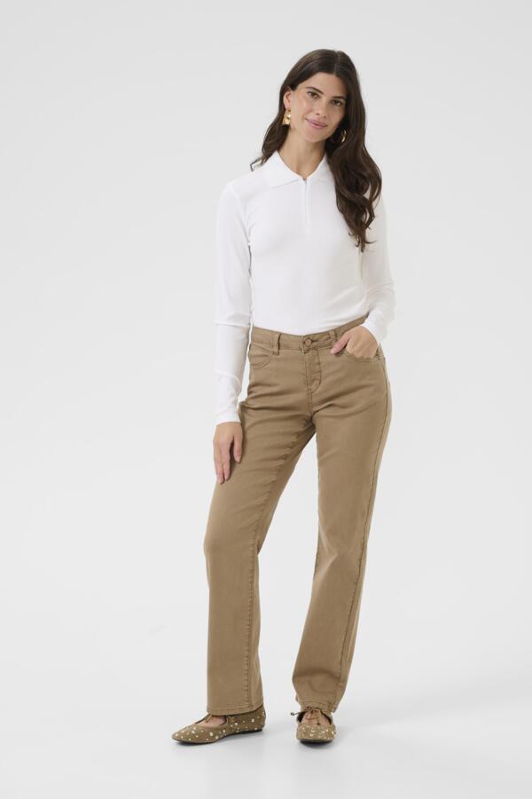 CRSOPHIA LP STRAIGHT TWILL COCO FIT - COCOA CREME
