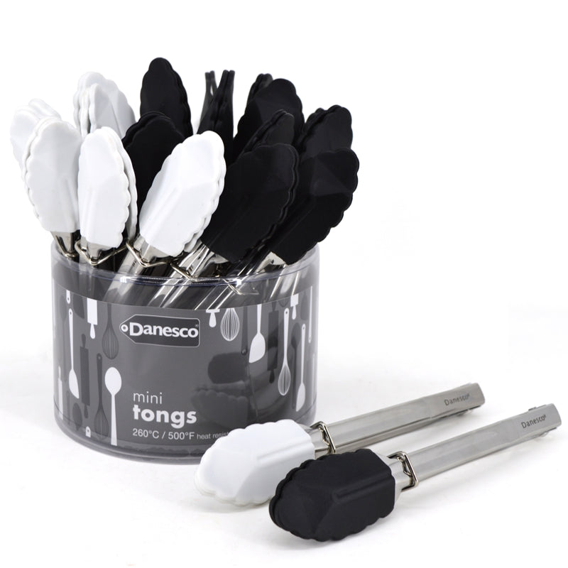 Danesco Mini Tongs Black/White