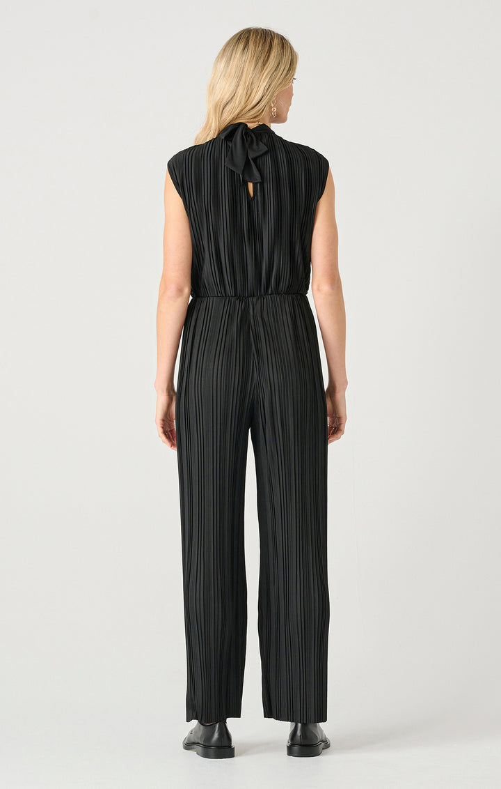 PULL-ON PLEATED PANTS "BLACK"