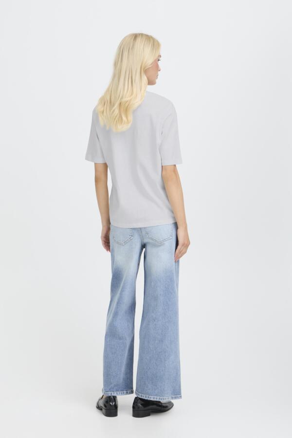 BREHAT COTON RIB NECK SWEATER - BLANC/ NUANCE