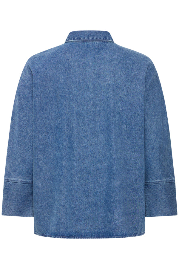 B.YOUNG BYKAPUCA DENIM SHIRT - MID BLUE DENIM