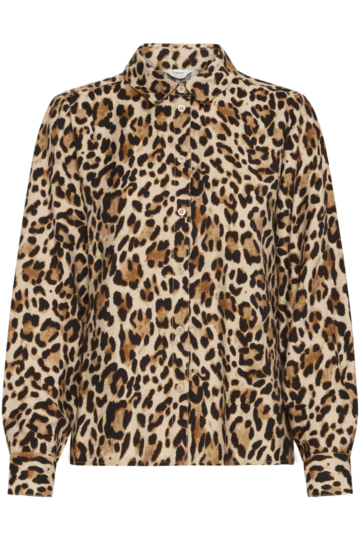 B.YOUNG BYIHAMMA LS SHIRT - HUMUS LEOPARD MIX
