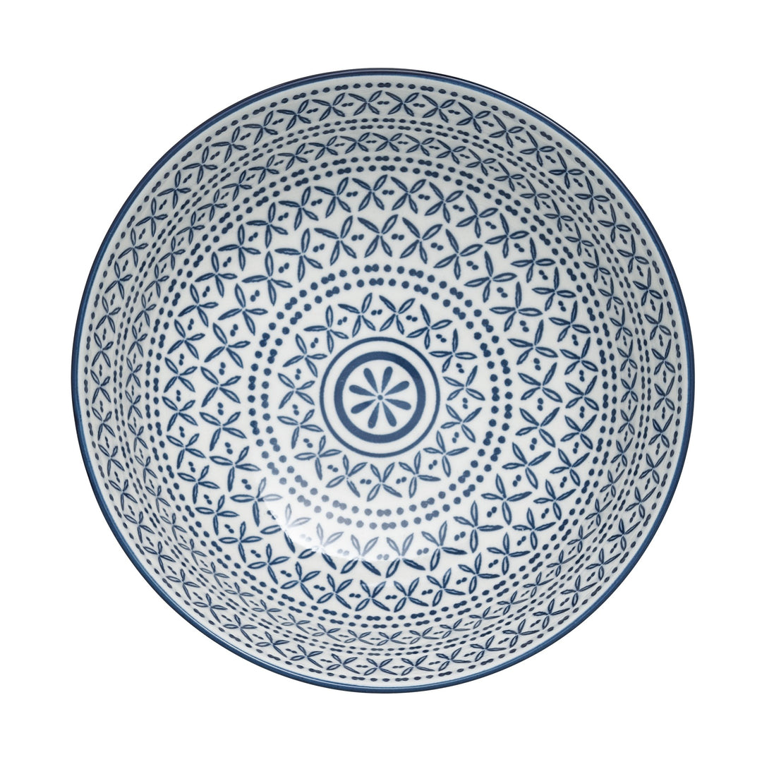 Kiri Porcelain Bowl 6" x 3" - Blue Stitch