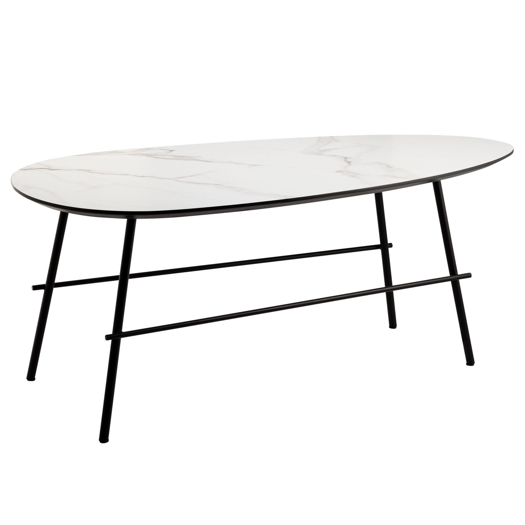 Torre & Tagus Tangent Faux Marble Top Accent Coffee Table