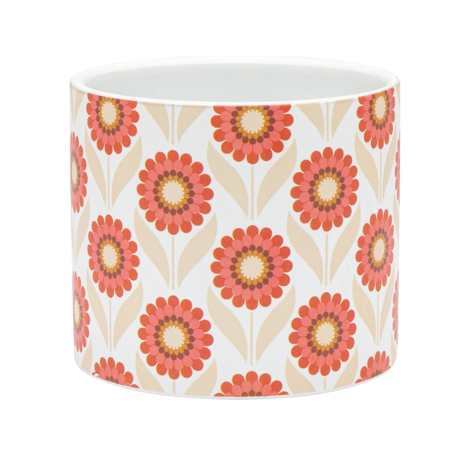 Torre & Tagus Gazebo Daisy Motif Ceramic Planter 4.5" x 4"