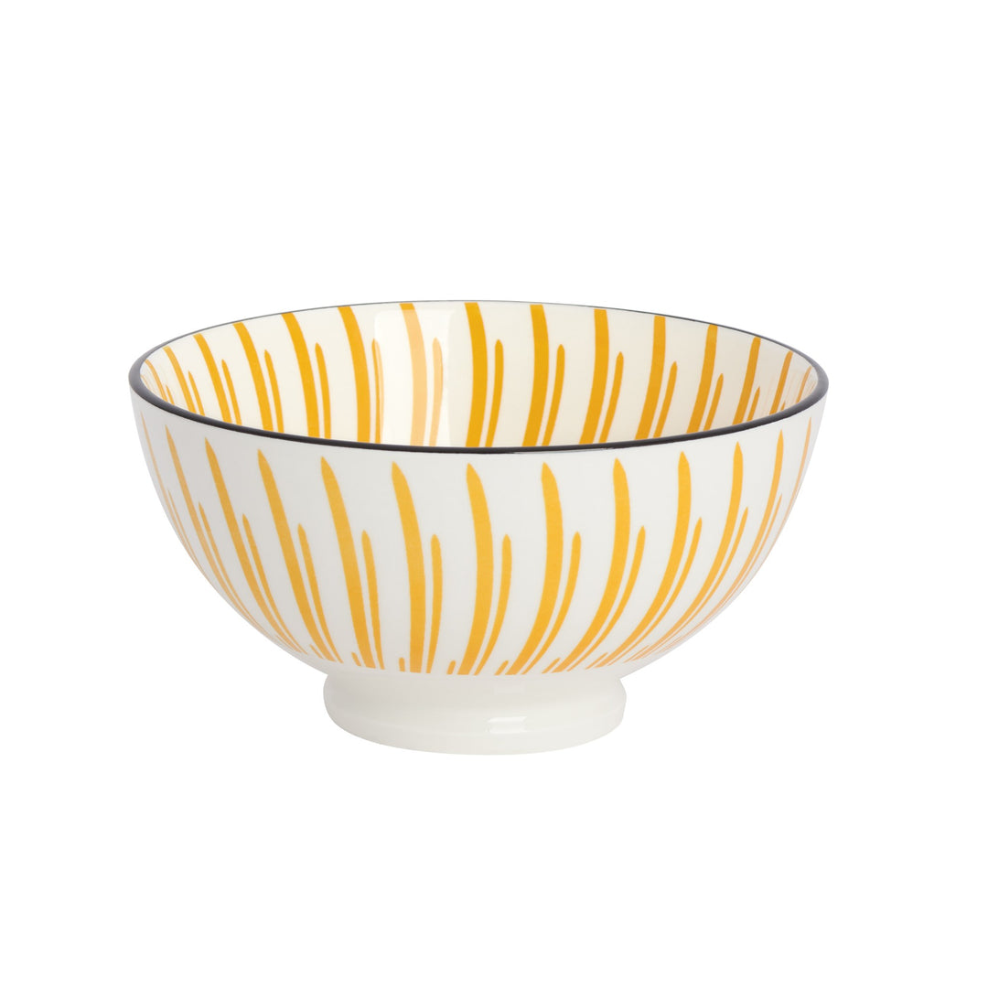 Torre & Tagus Kiri Porcelain 8oz Bowl - Yellow Sunburst
