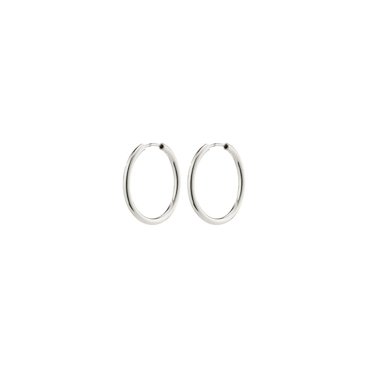 Pilgrim April Recycled Small Hoop Earrings Silver Plated