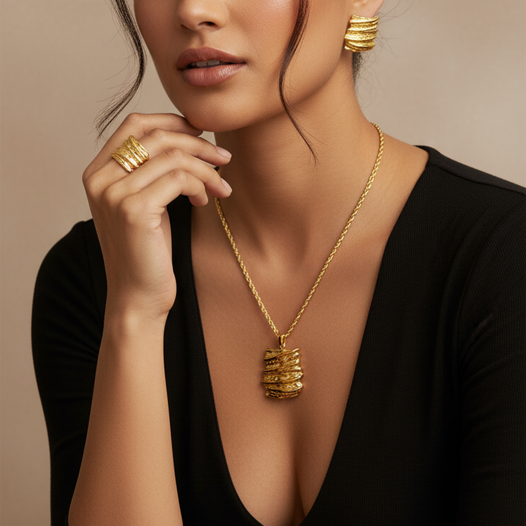 Bark Elegance Jewelry Set