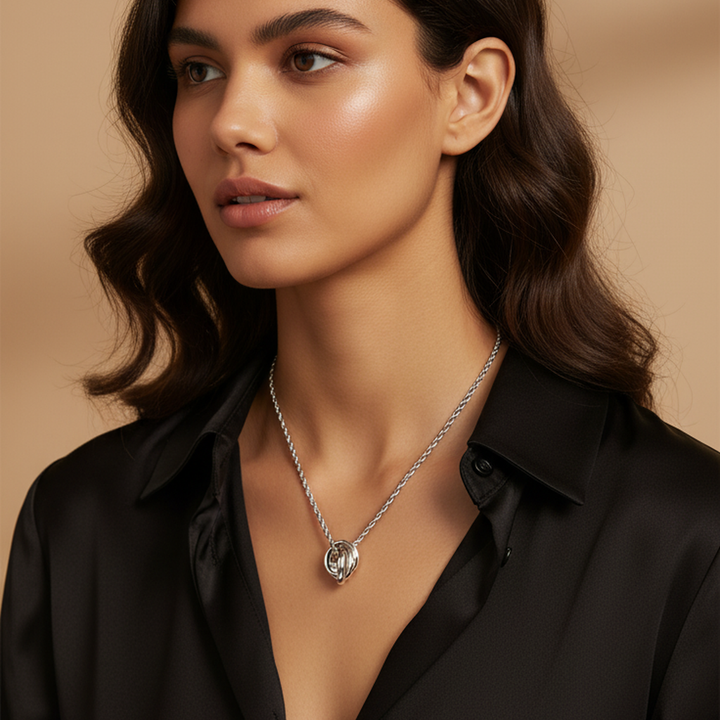 Twisted Mill Pendant Necklace