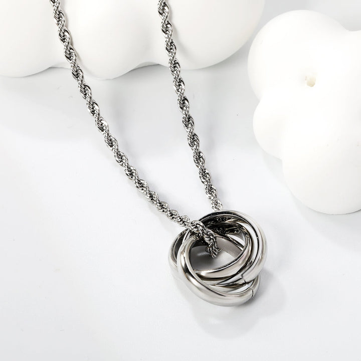 Twisted Mill Pendant Necklace