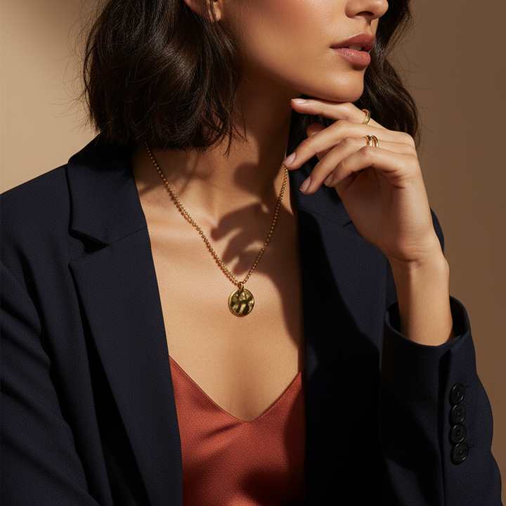 Circle Pendant Personalization Necklace