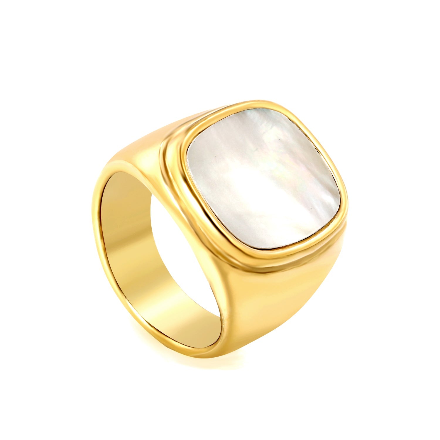 Opal Square Gold Ring