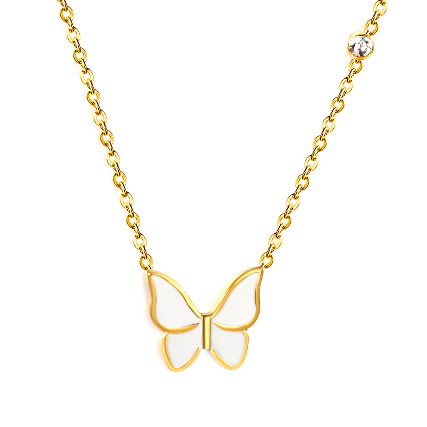 Butterfly Blossom Pendant Necklace