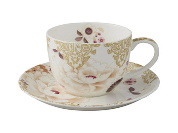 KIMONO CUP & SAUCER 300ML "WHITE"