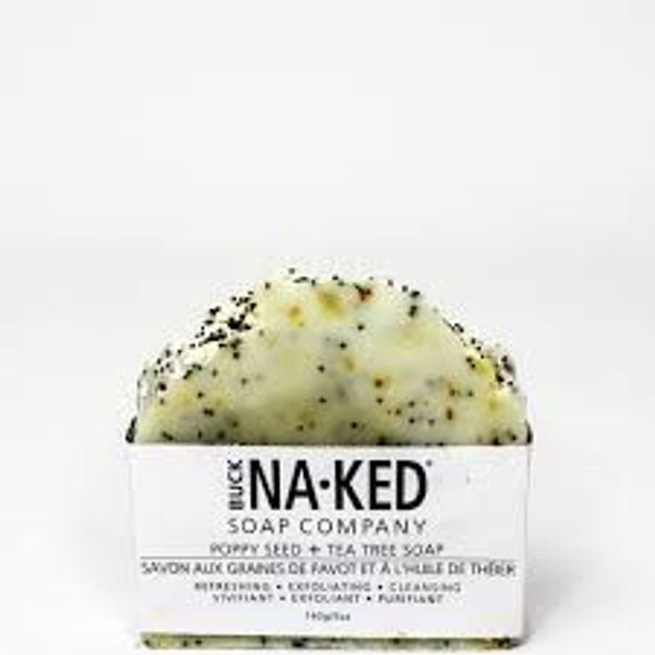 Buck Naked Poppy Seed & Tea Tree Soap