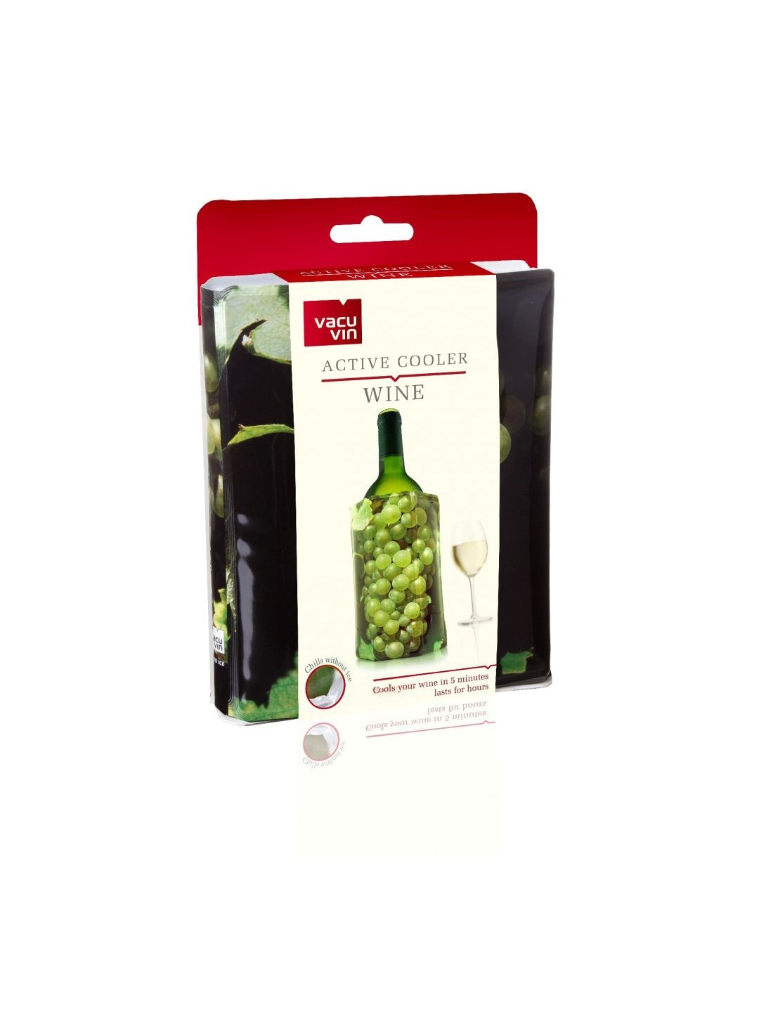 Vacuvin Active Cooler for Wine Bottles - Green Grapes