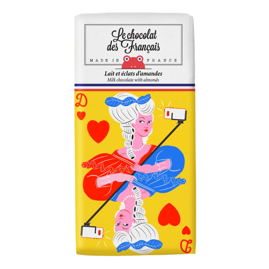 Le Chocolat des Francais Milk Chocolate with Almonds - Marie Antoinette