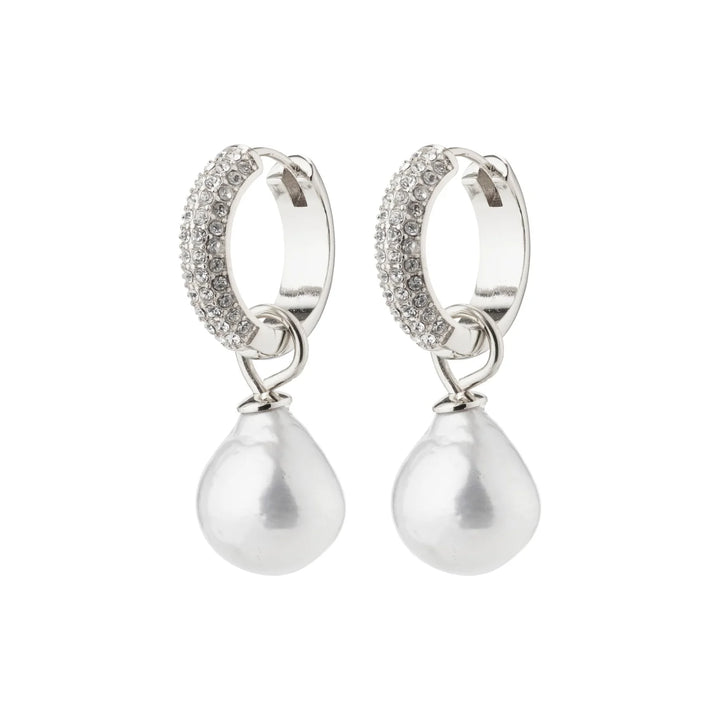 Pilgrim Edele Pearl Earrings Silver Plated